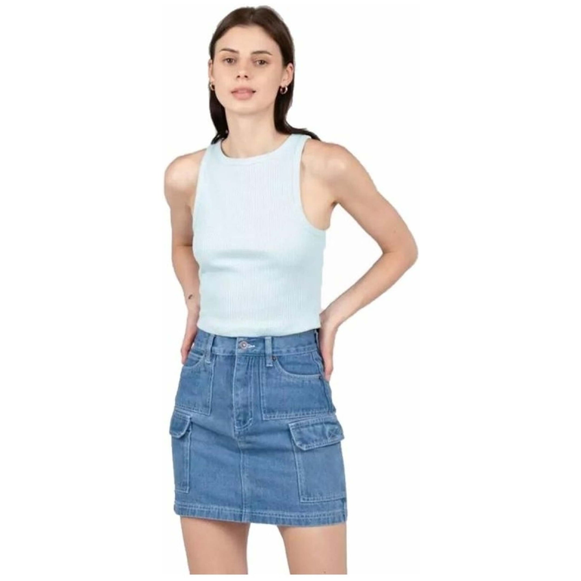 Camiseta De Tirantes 24Colours Cropped Ribbed Tank