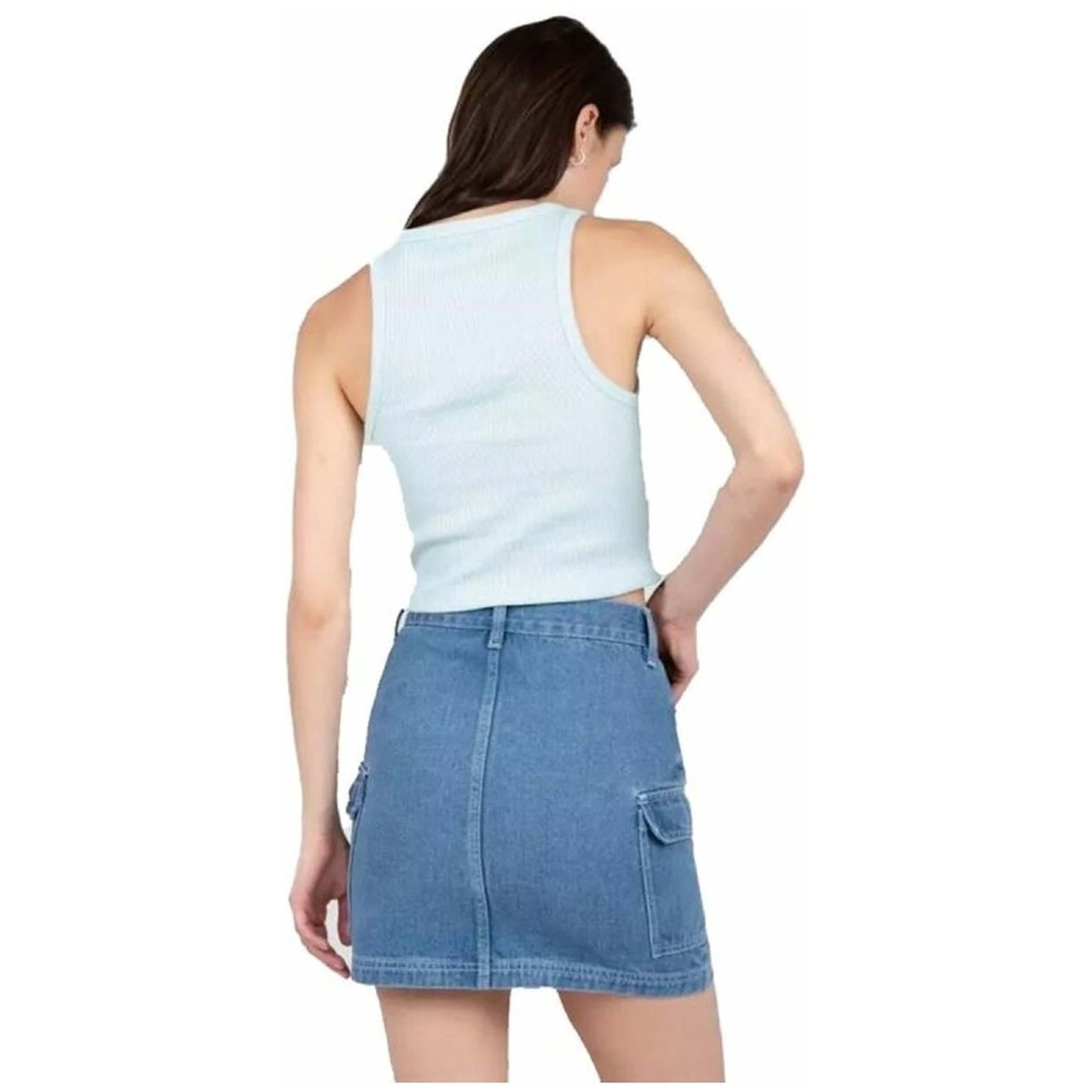 Camiseta De Tirantes 24Colours Cropped Ribbed Tank