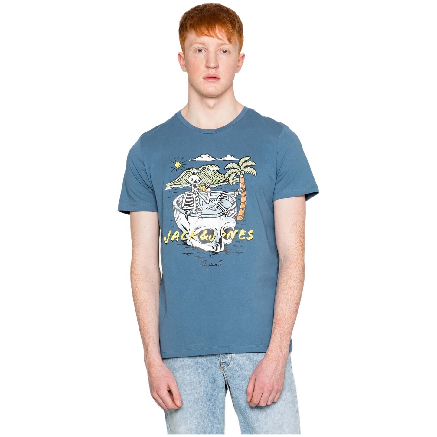 Camiseta De Manga Corta Jack&Jones 12213533-Bluefin