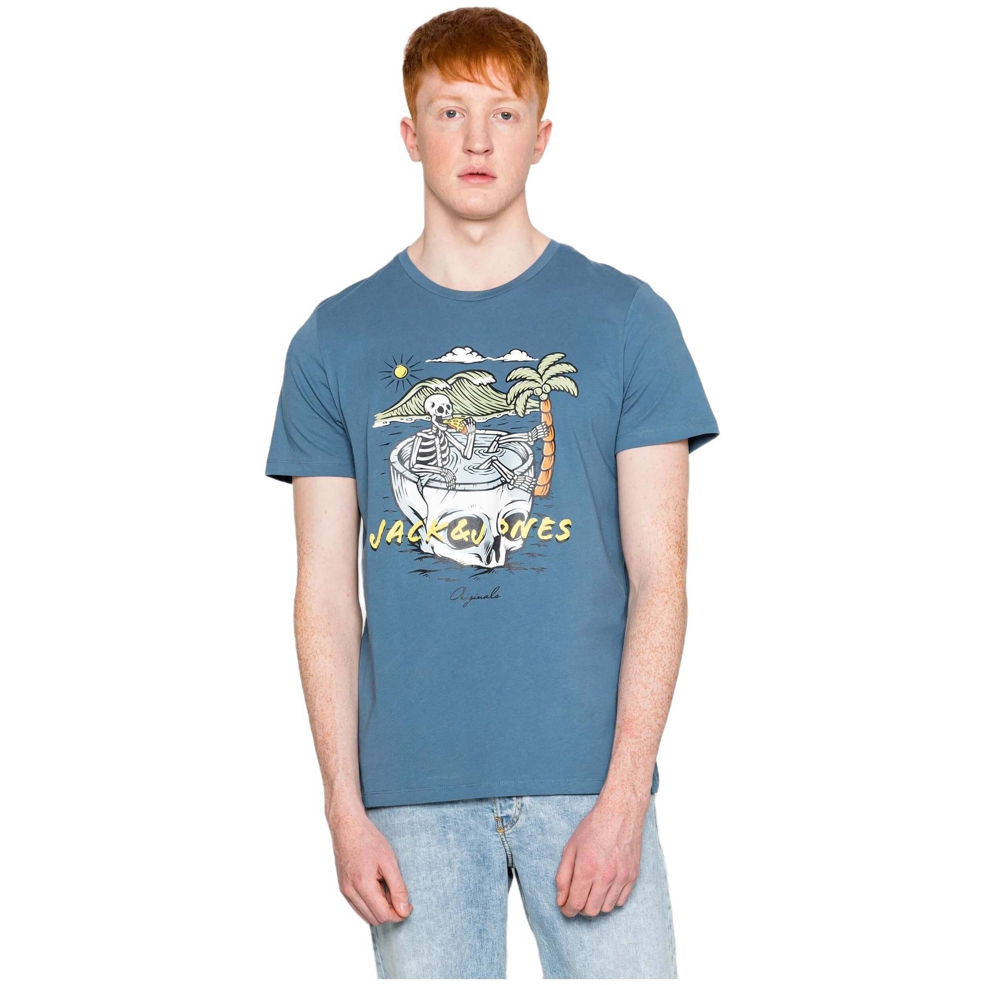 Camiseta De Manga Corta Jack&Jones 12213533-Bluefin