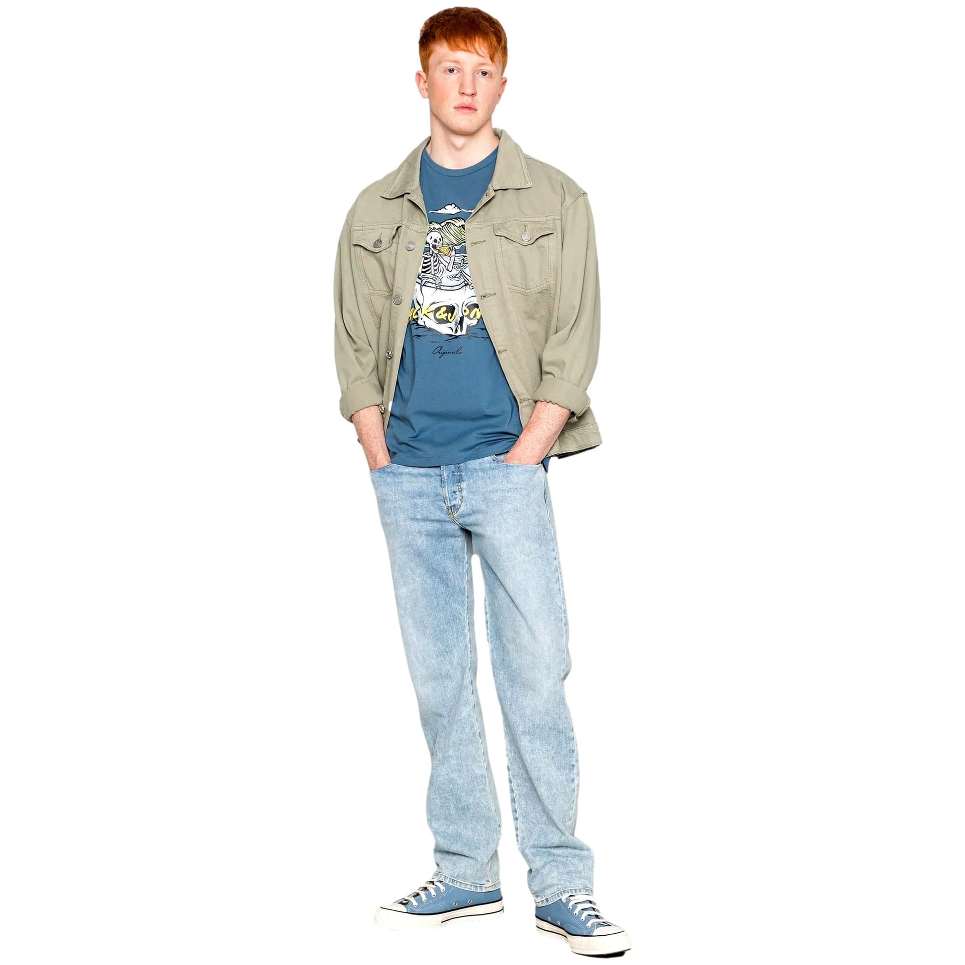 Camiseta De Manga Corta Jack&Jones 12213533-Bluefin