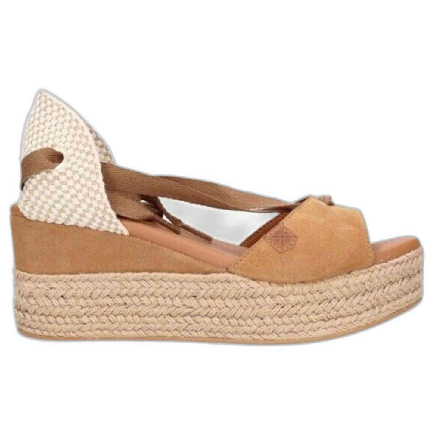 Sandalias De Plataforma Popa Valdes Serraje Cuero Serraje